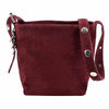 Mia Leather Shoulder Bag – Italian Suede with Edgy Style - Leather Italiano