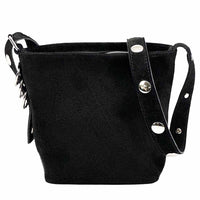 Mia Leather Shoulder Bag – Italian Suede with Edgy Style - Leather Italiano