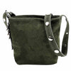 Mia Leather Shoulder Bag – Italian Suede with Edgy Style - Leather Italiano