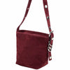 Mia Leather Shoulder Bag – Italian Suede with Edgy Style - Leather Italiano