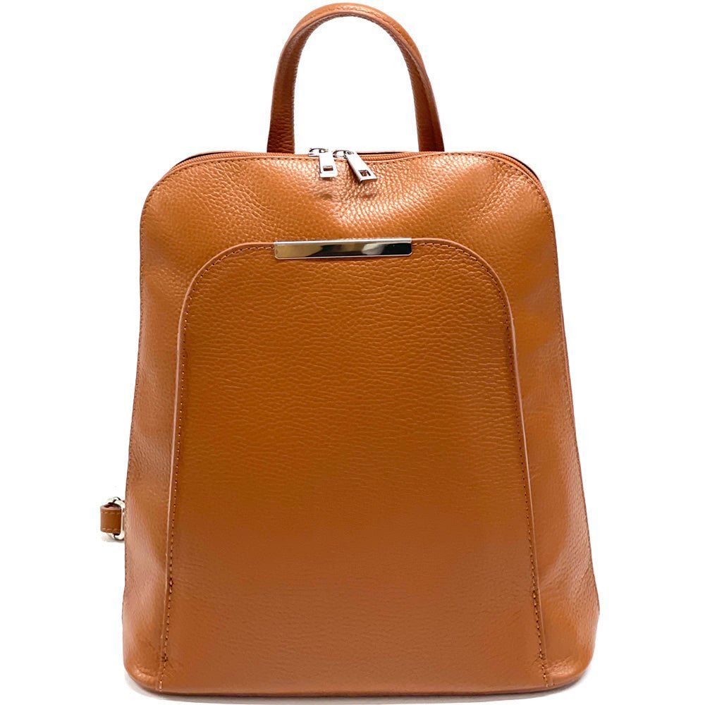 Michela Leather Backpack - Sleek Style - Leather Italiano