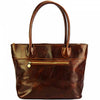 milan brown womens leather tote bag back