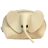 Mini Italian Leather Elephant Pouch – Playful Leather Coin & Key Pouch - Leather Italiano