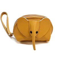 Mini Italian Leather Elephant Pouch – Playful Leather Coin & Key Pouch - Leather Italiano