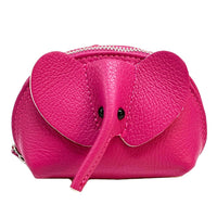 Mini Italian Leather Elephant Pouch – Playful Leather Coin & Key Pouch - Leather Italiano