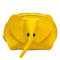 Mini Italian Leather Elephant Pouch – Playful Leather Coin & Key Pouch - Leather Italiano