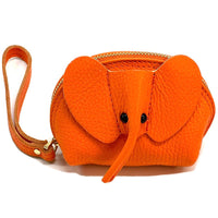 Mini Italian Leather Elephant Pouch – Playful Leather Coin & Key Pouch - Leather Italiano