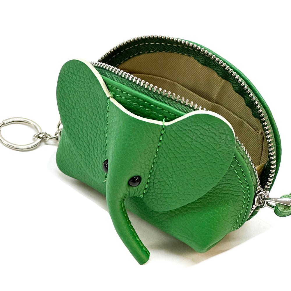 Mini Italian Leather Elephant Pouch – Playful Leather Coin & Key Pouch - Leather Italiano