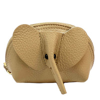 Mini Italian Leather Elephant Pouch – Playful Leather Coin & Key Pouch - Leather Italiano