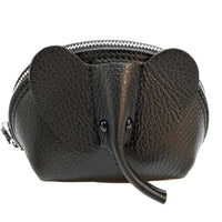 Mini Italian Leather Elephant Pouch – Playful Leather Coin & Key Pouch - Leather Italiano