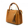 Side view of modena brown leather purse for women