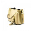 Side view of Modena taupe leather purse