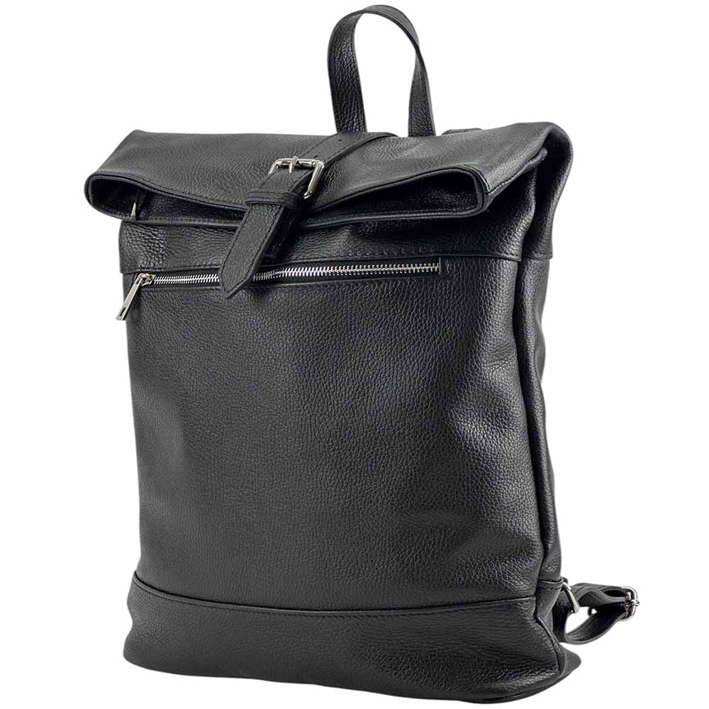 black leather minimalist backpack Nicola Leather Backpack – Handmade Italian Minimalist Style – Leather Italiano