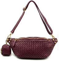 Nissim Leather Woven Sling Bag - Leather Italiano