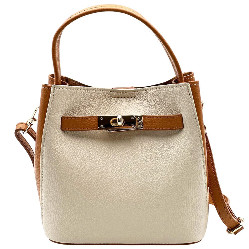 Nives Italian Leather Top Handle Bag - Leather Italiano