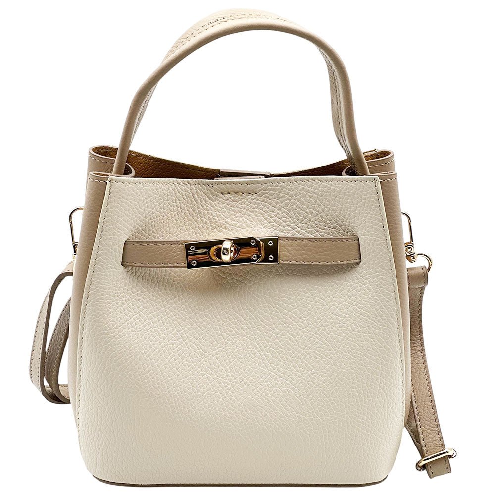 Nives Italian Leather Top Handle Bag - Leather Italiano
