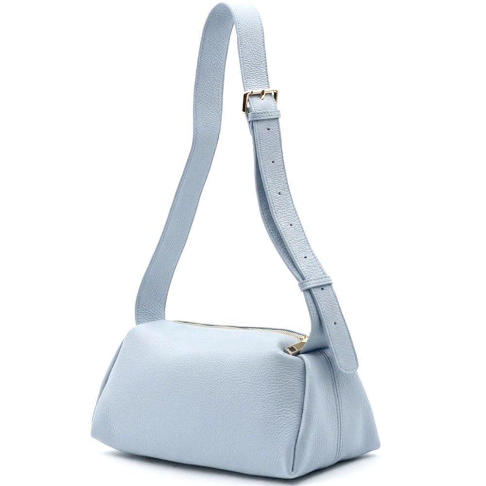 Noa Italian Leather Barrel Shoulder Bag - Handcrafted in Florence - Leather Italiano