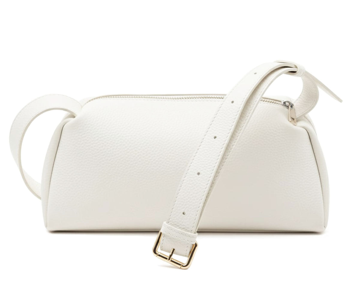 Noa Italian Leather Barrel Shoulder Bag - Handcrafted in Florence - Leather Italiano