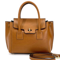 Noelia Italian Leather Handbag - Leather Italiano