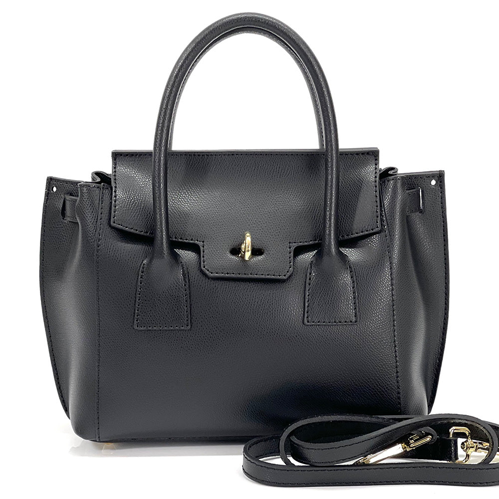Noelia Italian Leather Handbag - Leather Italiano