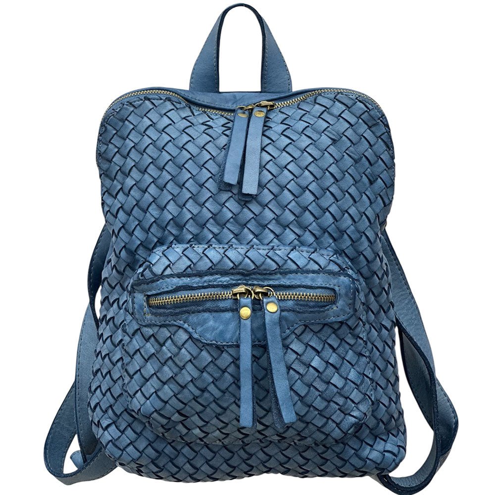 Woven Italian Leather Backpack for Women – Leather Italiano