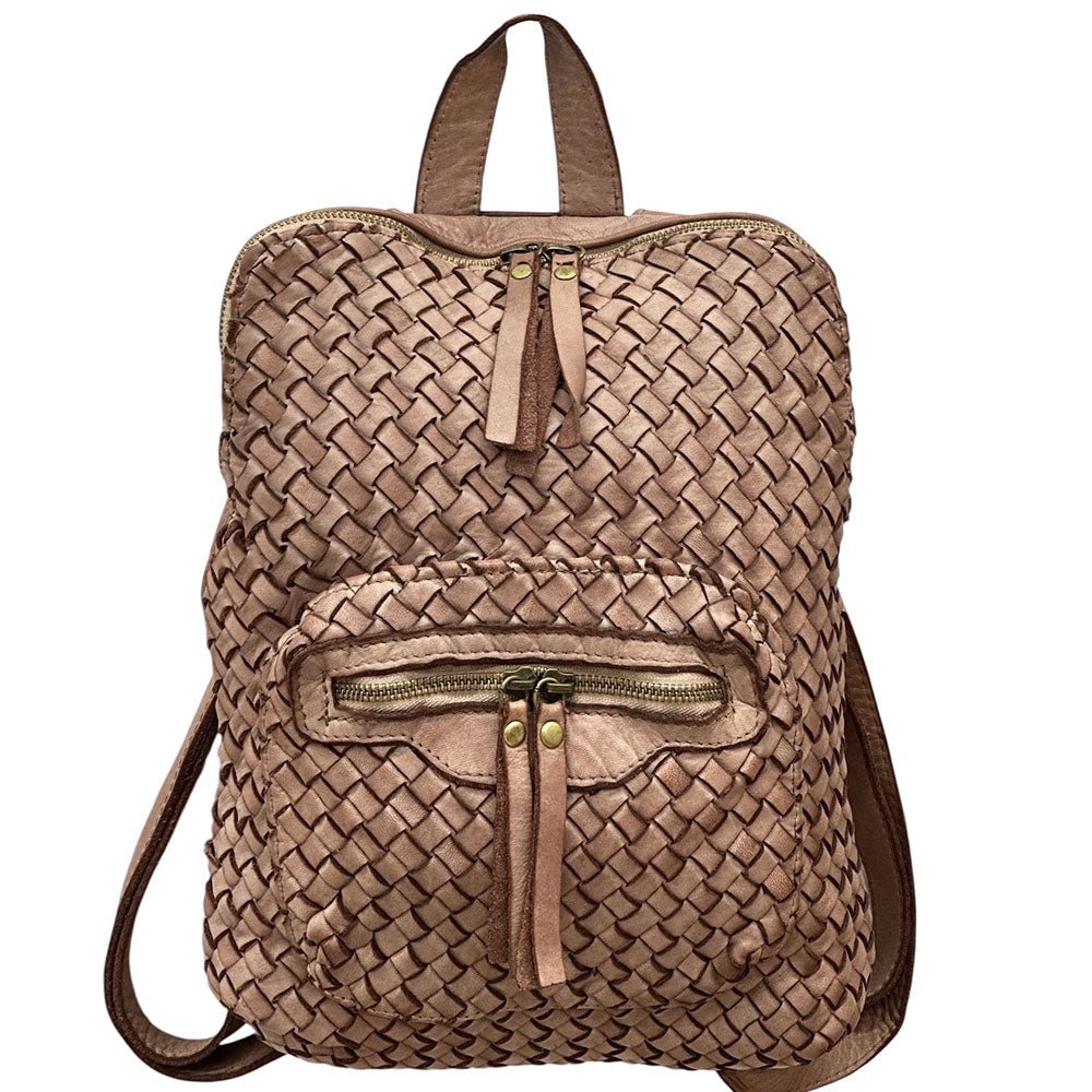 Woven Italian Leather Backpack for Women – Leather Italiano