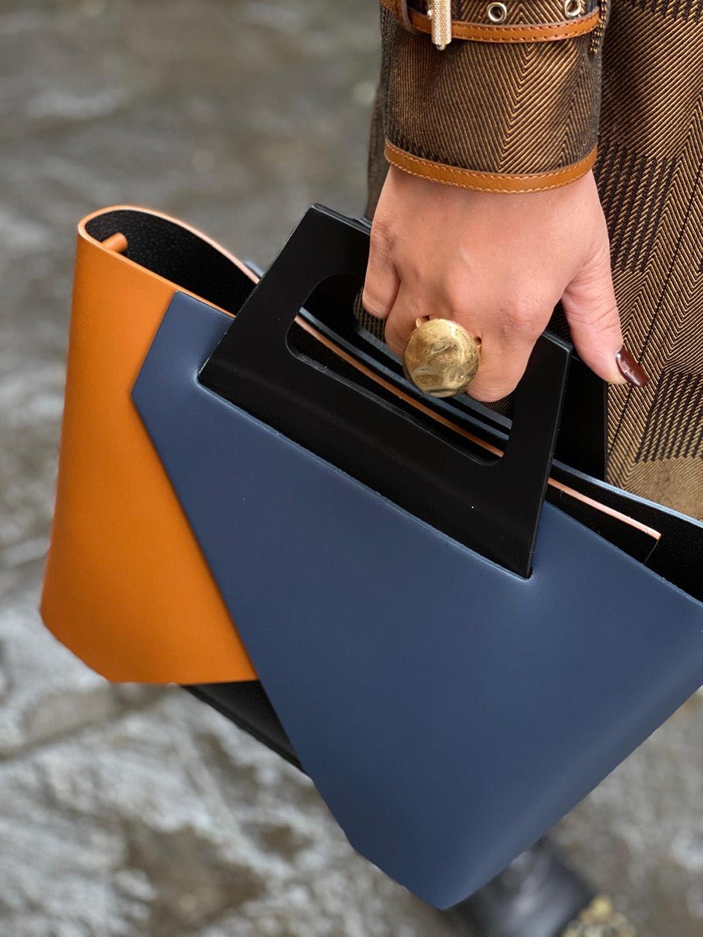Ornella leather Handbag - Leather Italiano