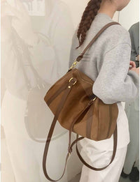 Petra Suede Leather Handbag – Handmade in Florence (Convertible Shoulder & Crossbody) - Leather Italiano