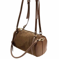 Petra Suede Leather Handbag – Handmade in Florence (Convertible Shoulder & Crossbody) - Leather Italiano