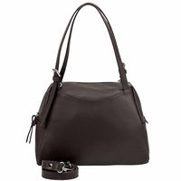 Pia Leather Shoulder Bag – Handmade in Florence from Pebbled Italian Leather - Leather Italiano
