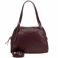 Pia Leather Shoulder Bag – Handmade in Florence from Pebbled Italian Leather - Leather Italiano