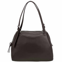 Pia Leather Shoulder Bag – Handmade in Florence from Pebbled Italian Leather - Leather Italiano