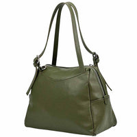 Pia Leather Shoulder Bag – Handmade in Florence from Pebbled Italian Leather - Leather Italiano