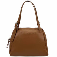 Pia Leather Shoulder Bag – Handmade in Florence from Pebbled Italian Leather - Leather Italiano