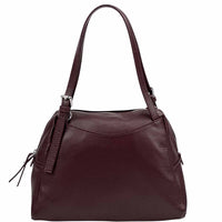 Pia Leather Shoulder Bag – Handmade in Florence from Pebbled Italian Leather - Leather Italiano