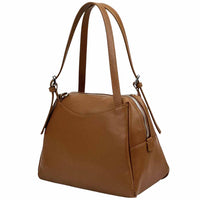 Pia Leather Shoulder Bag – Handmade in Florence from Pebbled Italian Leather - Leather Italiano