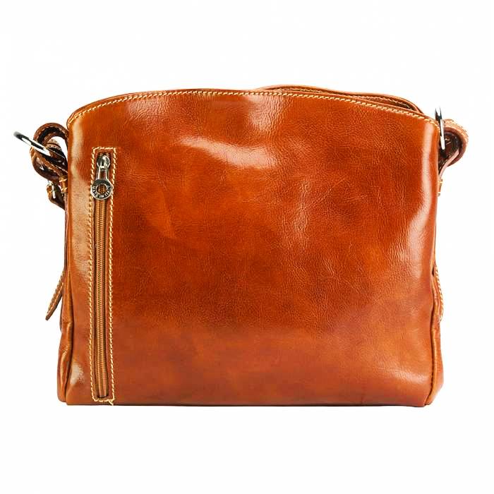 Front view of the Portofino Italian Leather Shoulder Bag
