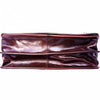premium dark brown leather briefcase bottom view