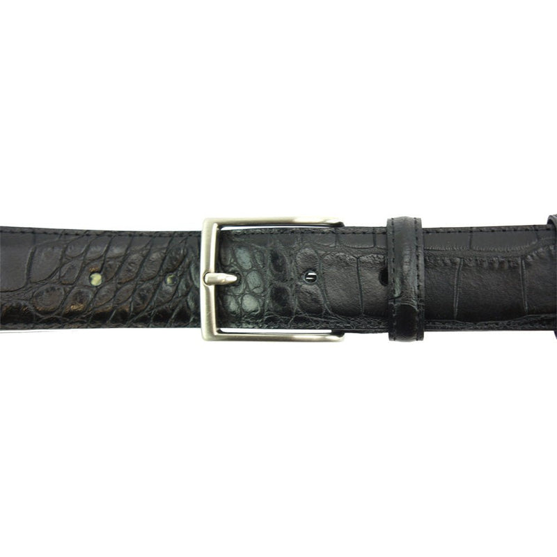 Printed and shine leather belt - Leather Italiano