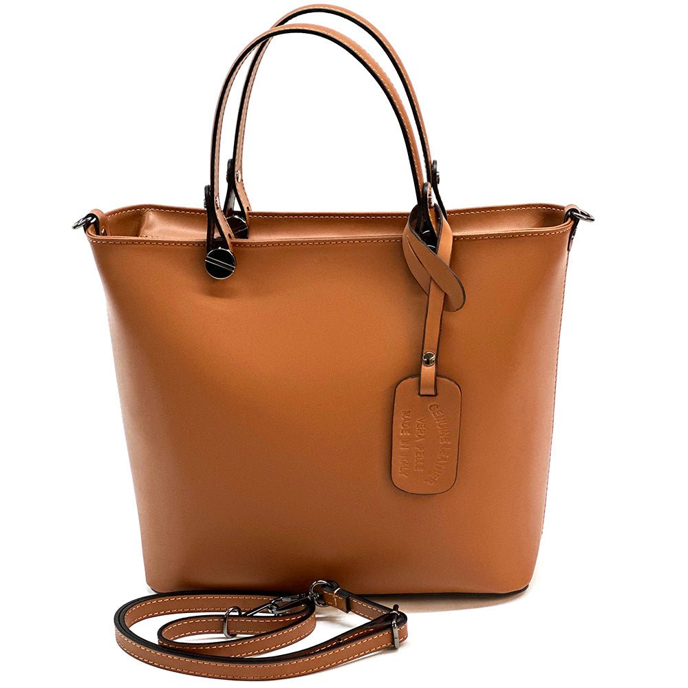 Raffaella Italian Leather Tote Bag – Spacious Everyday Work & Shopping Bag - Leather Italiano