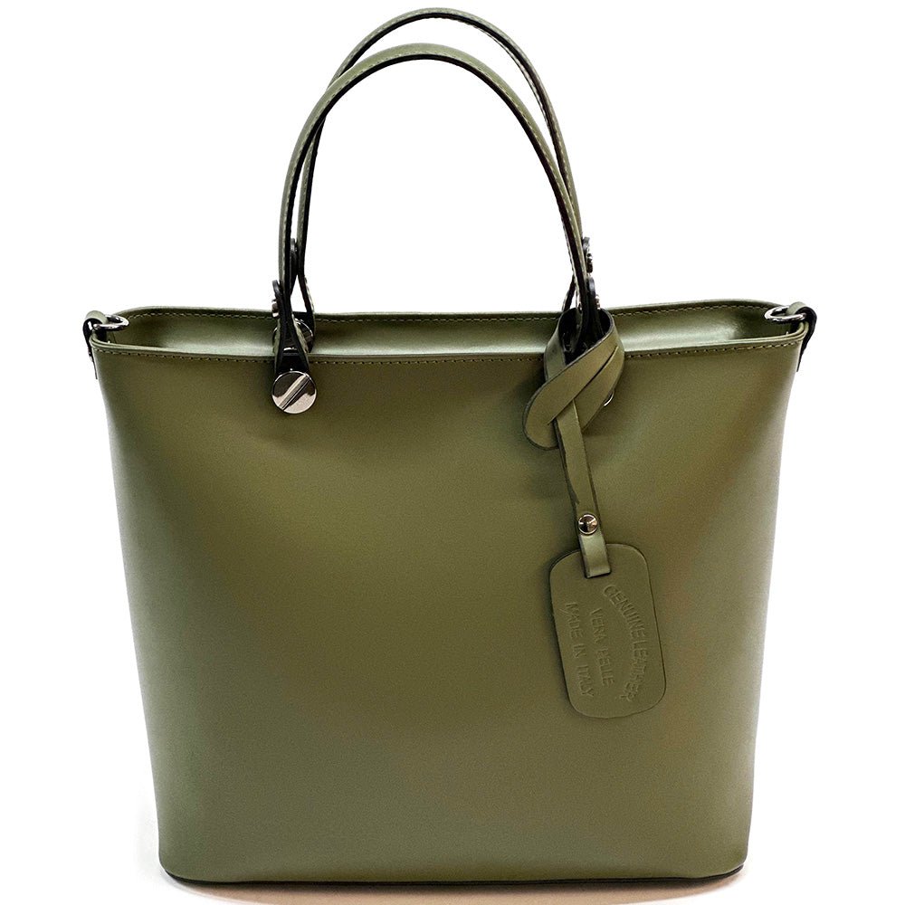 Raffaella Italian Leather Tote Bag – Spacious Everyday Work & Shopping Bag - Leather Italiano