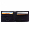 Interior view of Ravenna Mini Wallet in black leather for men