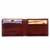 Interior view of Ravenna Mini Wallet in brown leather for men