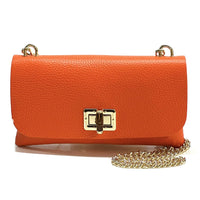 Rebecca Italian Leather Wallet Bag with Chain Strap - Leather Italiano