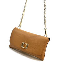 Rebecca Italian Leather Wallet Bag with Chain Strap - Leather Italiano