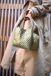 Regina Italian Handmade Quilted Leather Hobo Bag - Leather Italiano