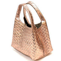 Regina Italian Handmade Quilted Leather Hobo Bag - Leather Italiano