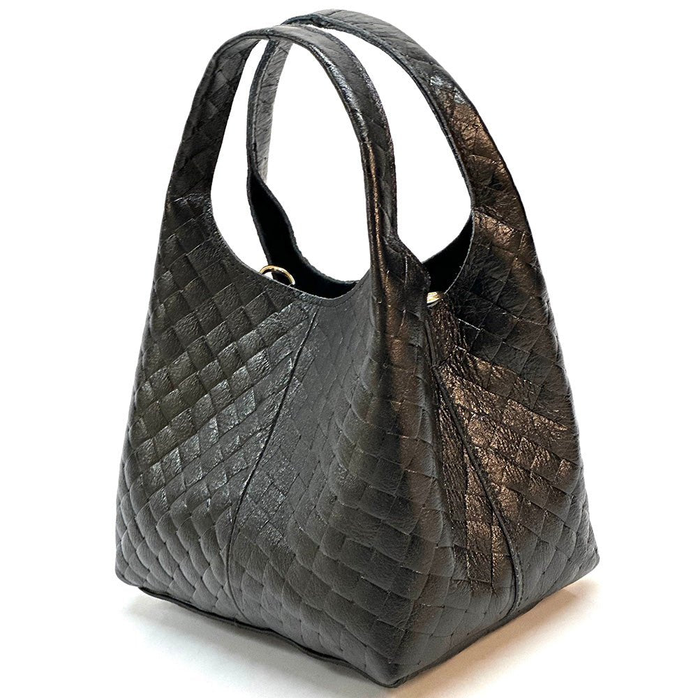 Regina Italian Handmade Quilted Leather Hobo Bag - Leather Italiano