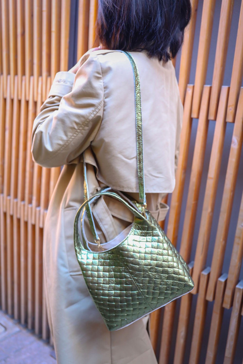 Regina Italian Handmade Quilted Leather Hobo Bag - Leather Italiano