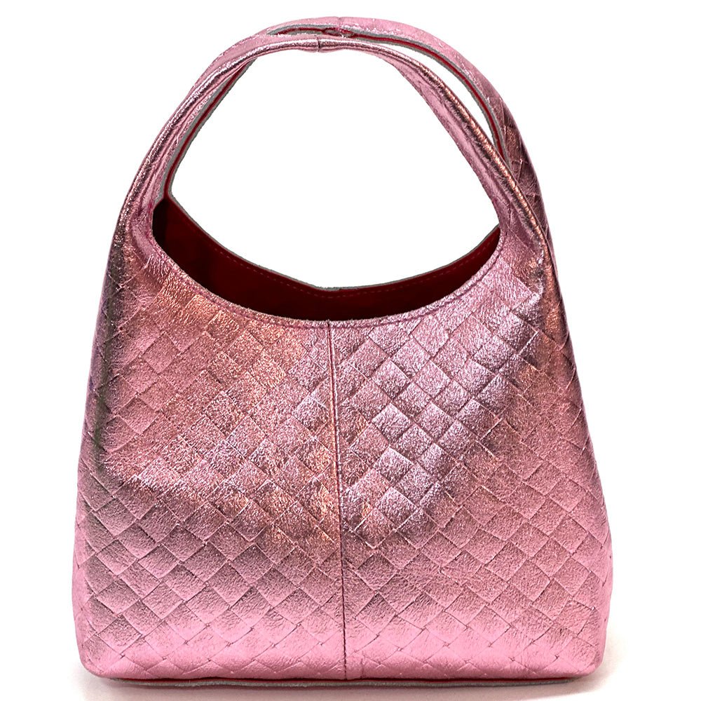 Regina Italian Handmade Quilted Leather Hobo Bag - Leather Italiano